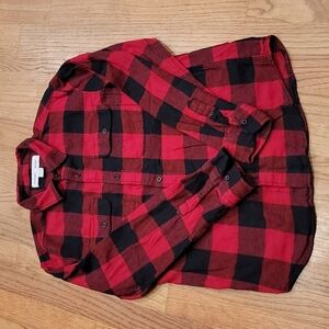 Old Navy Buffalo Plaid Check Flannel Shirt